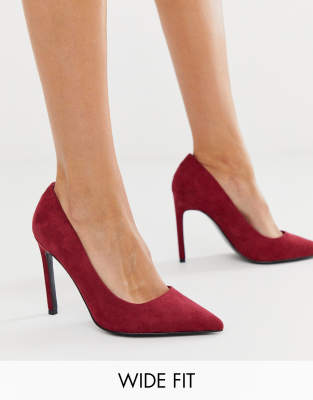 maroon pump heels