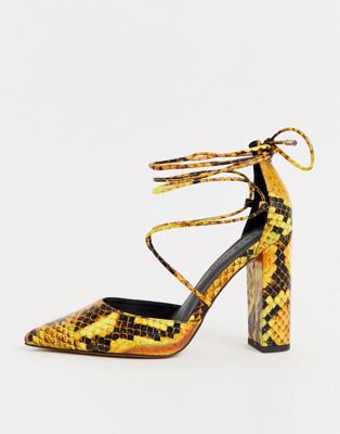 asos yellow heels