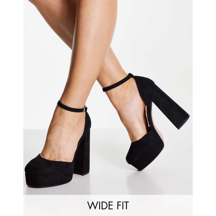 Black heeled shoes with 2024 strap