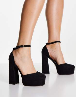 black platform heels asos