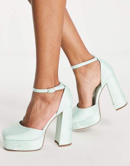 Asos design porcelain sale platform high heels