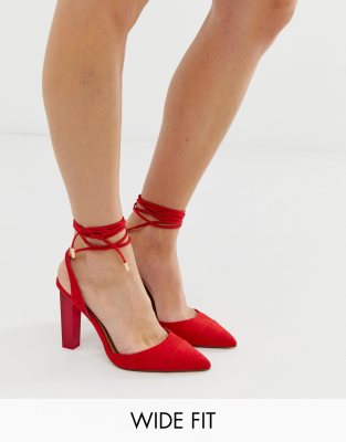 asos red high heels