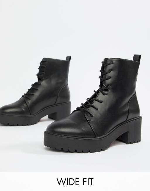 asos design raider chunky lace up boots