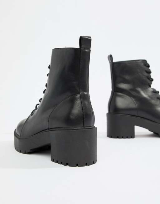 asos design raider chunky lace up boots