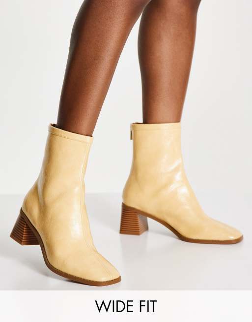 Yellow store ankle boots