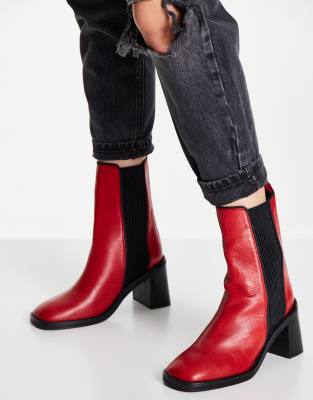 asos red boots