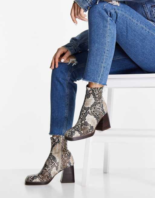 Snake print clearance sock boots