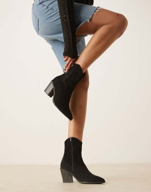 ASOS DESIGN Wide Fit - Rational - Stivali stile western a pianta larga neri con tacco, 2 di 4