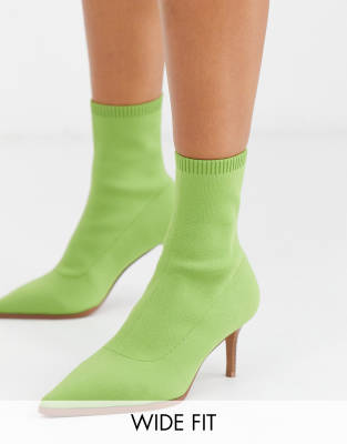 lime green sock heels