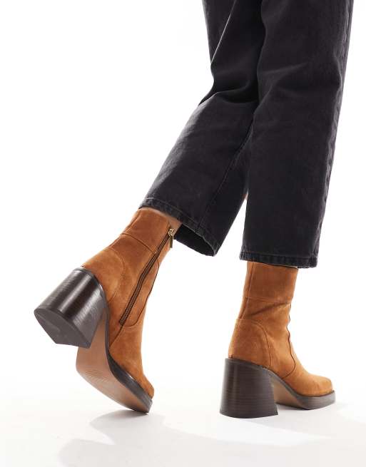 Mid cheap heel boots