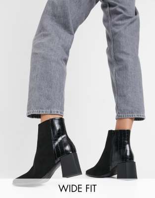 ASOS DESIGN Wide Fit Reliable heeled 