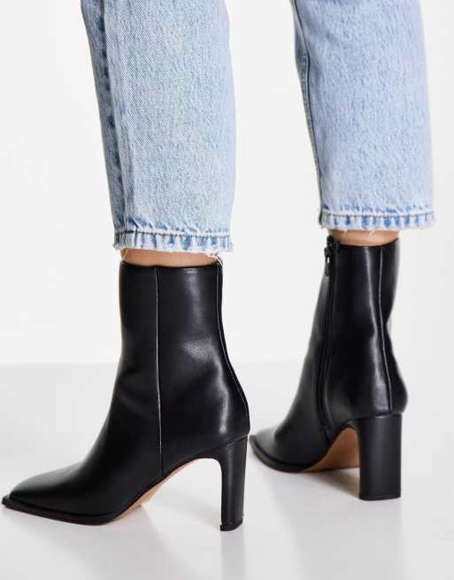 ASOS DESIGN Wide Fit - Remmy - Stivaletti con tacco neri a pianta larga, 4 di 4