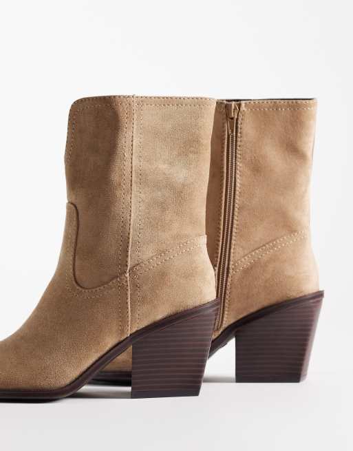 ASOS DESIGN Wide Fit – Remone – Szarobrązowe kowbojki na obcasie, 3 z 4