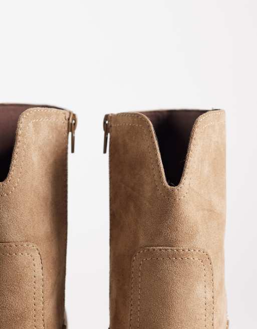 ASOS DESIGN Wide Fit – Remone – Szarobrązowe kowbojki na obcasie, 4 z 4