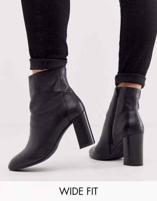 asos black leather boots