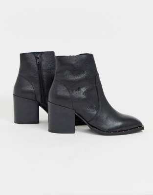 studded block heel booties