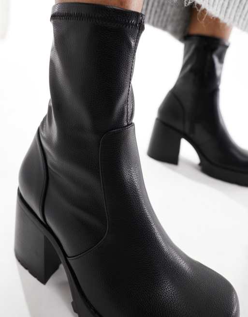 Asos design rally heeled sock outlet boots