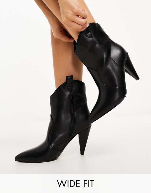 Bottines talon conique hot sale