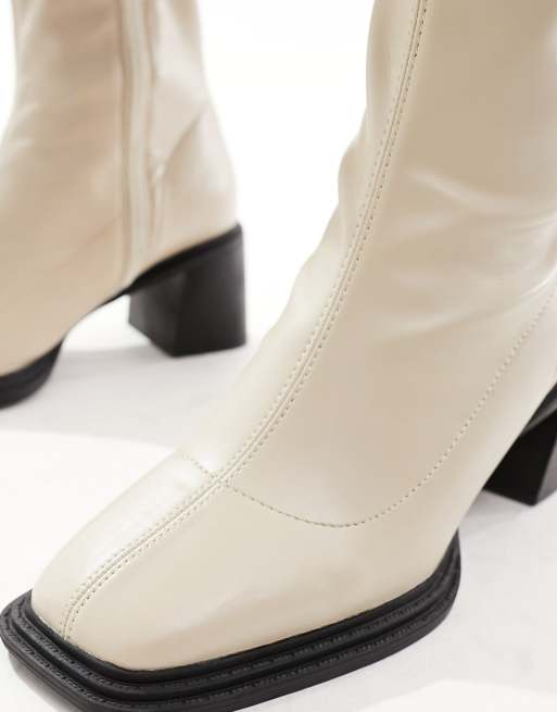 Asos white booties online