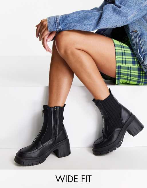 Asos wide fit boots best sale