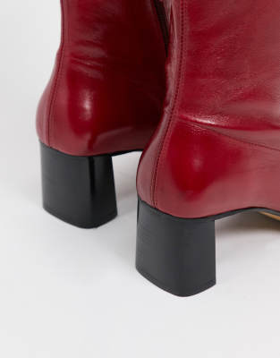 red square toe boots