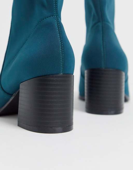 teal sock boots