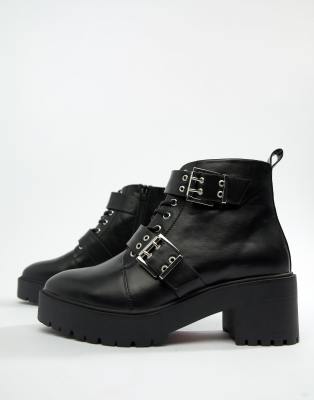 wide fit buckle boots