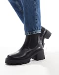 [ASOS DESIGN] ASOS DESIGN Wide Fit Rowan chunky chelsea boots in black 3 BLACK