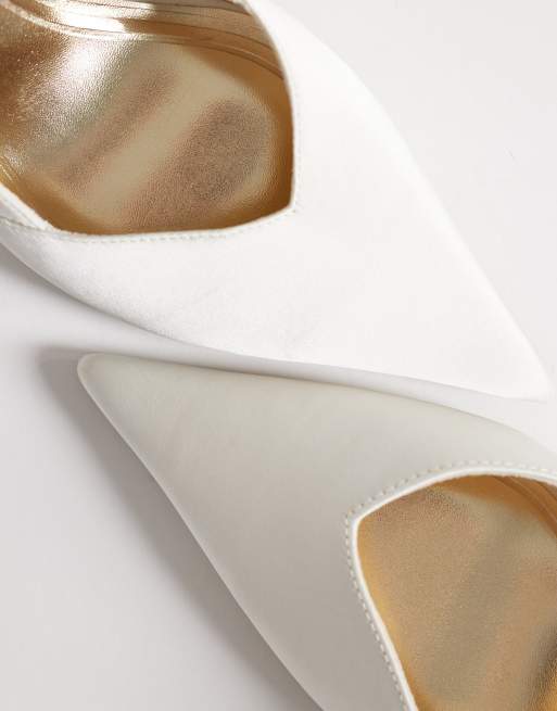 ASOS DESIGN Wide Fit Sabrina slingback stiletto heels in ivory, 4 of 4
