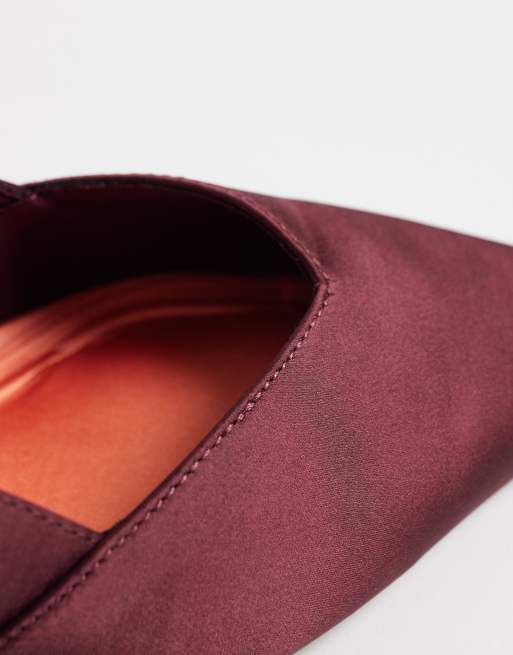 ASOS DESIGN Wide Fit Sabrina slingback stiletto heels in plum and coral mix, 3 of 4