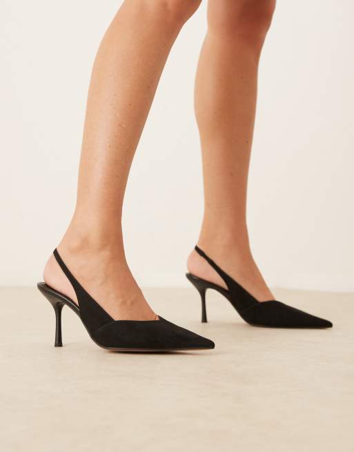 ASOS DESIGN Wide Fit - Sabrina - Sorte stiletter med hælrem, 3 af 4