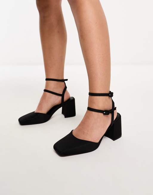 Black block hot sale heels asos