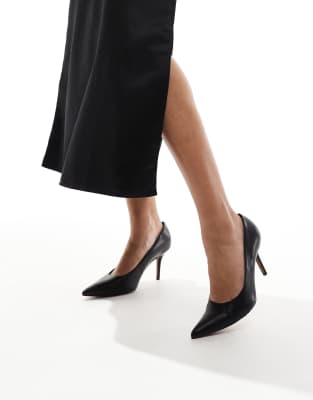  Wide Fit Salary mid heeled court shoes 