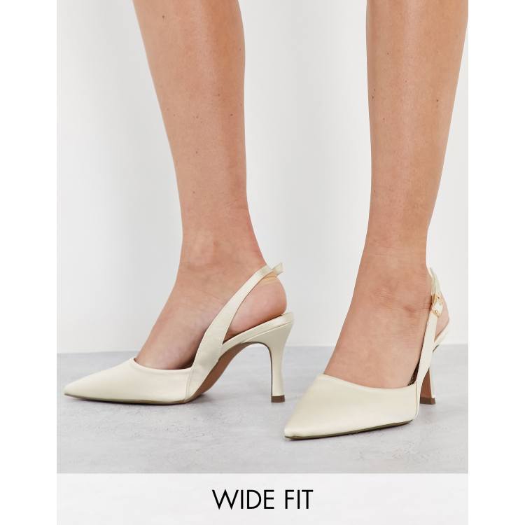 Ivory court shoes wide fit sale