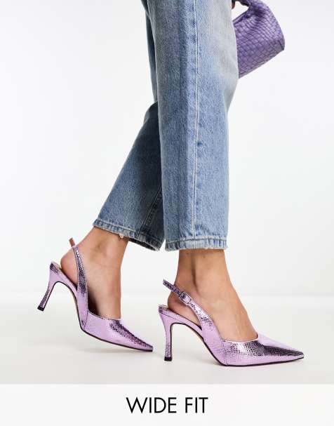 Purple wide hot sale width heels