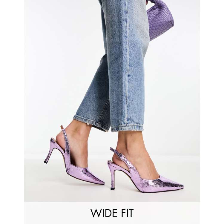 Lilac slingbacks sales