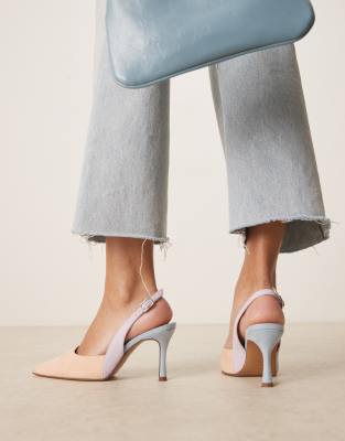 Asos Design Wide Fit Samber Slingback Stiletto Heels