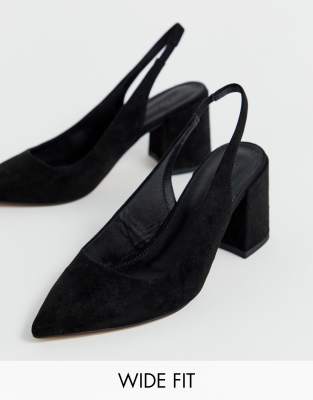 asos design speakeasy pointed mid heels