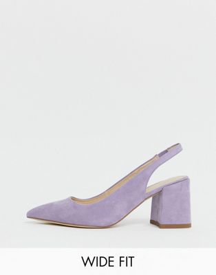 lilac mid heel shoes