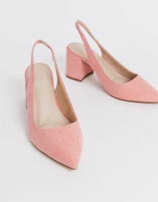 peach slingback shoes