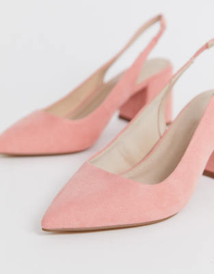 peach slingback shoes