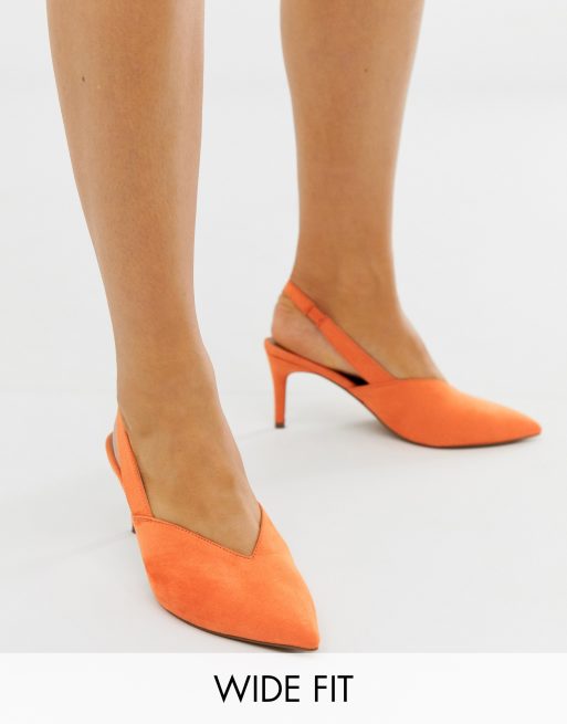 Orange on sale low heels