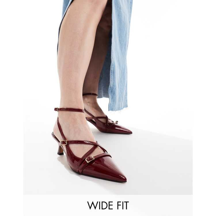 Burgundy heels wide fit hotsell