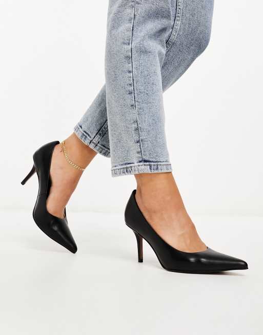 Asos black store pointed heels