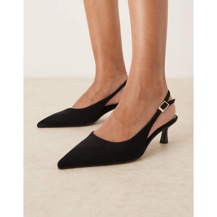 black kitten heel dress shoes Level Out Slingback Heel in Black main image 0