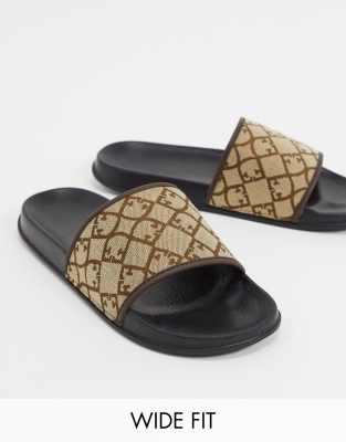 wide fit sliders womens