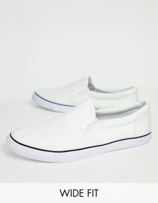 white plain canvas shoes