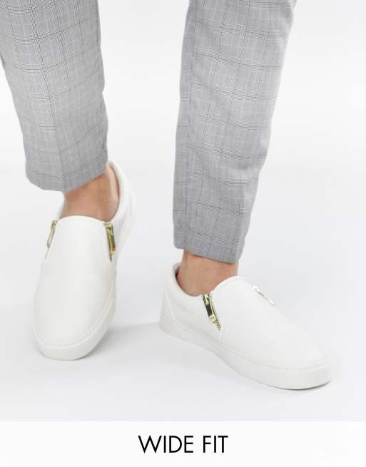 Asos white sale slip on shoes