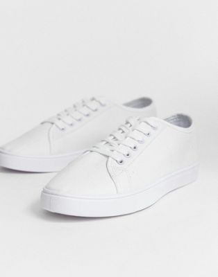 asos design sneakers in white