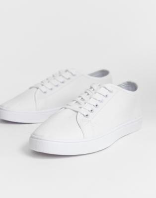 white canvas sneakers